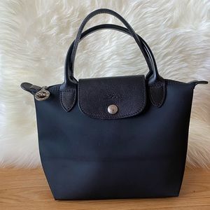 Black Mini Longchamp Le Pliage Tote